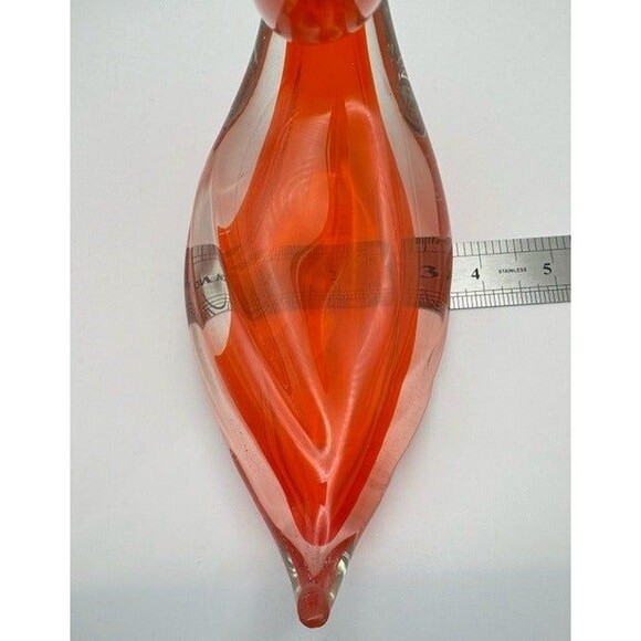 Vintage Collectible Murano Art Glass Swans in red and yellow - Picture 4 of 9